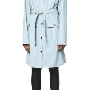 PRICE DROP Icy sky blue raincoat size XS